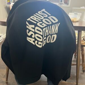 Gildan Black hoodie with God text